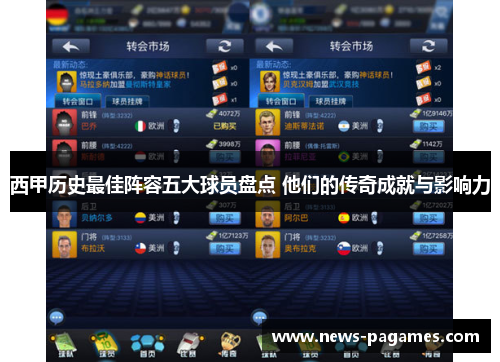 西甲历史最佳阵容五大球员盘点 他们的传奇成就与影响力