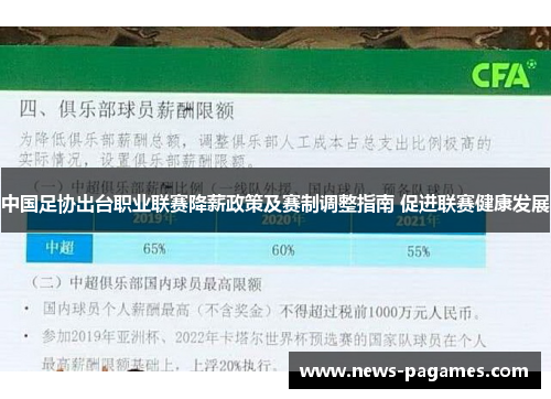 中国足协出台职业联赛降薪政策及赛制调整指南 促进联赛健康发展